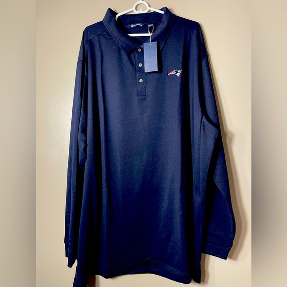 Cutter & Buck Other - New England Patriots Cutter & Buck Big & Tall Long Sleeve Polo Navy New
